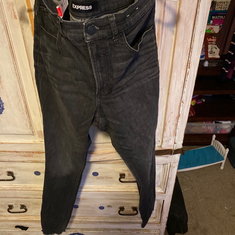 Black high waisted skinny jeans express brand